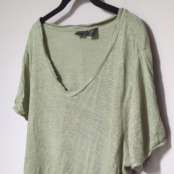 Tahari Green Relaxed Short Sleeve T-Shirt - Picture 4 of 6